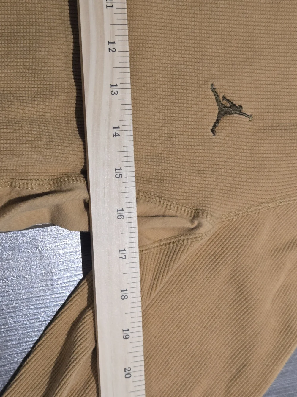 Vintage 2010 Jordan Jumpman Thermal Shirt Mens Medium Gold Yellow Base Layer